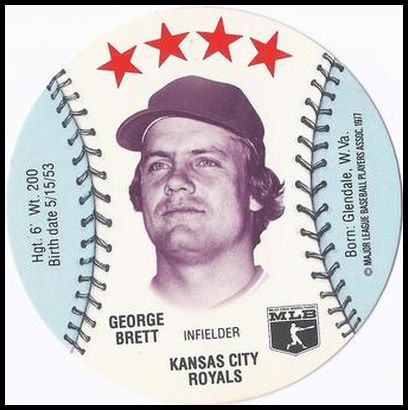 1977 Detroit Caesars Discs George Brett